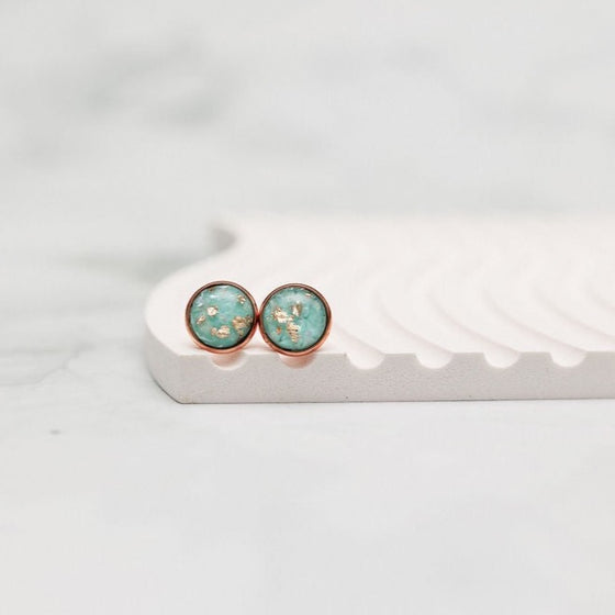 Turquoise Dreamscape | 12mm Earrings
