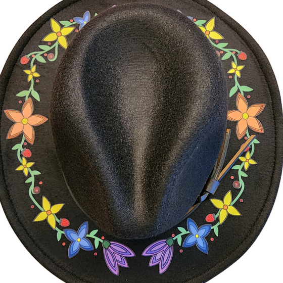 Indigenous Floral felt hat