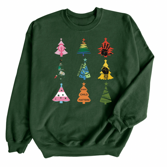 Social Justice Christmas Trees © | Adult Sweatshirt