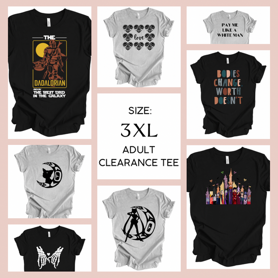 3XL Clearance Adult T-Shirt