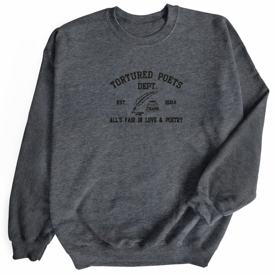 Tortured Poets Department | Embroidered Adult Sweatshirt