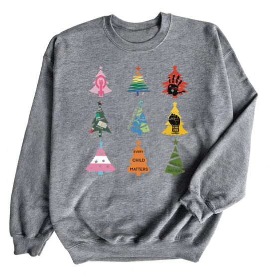 Social Justice Christmas Trees © | Adult Sweatshirt