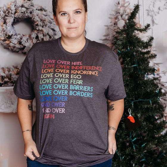 Love Over Hate  | Adult T-Shirt