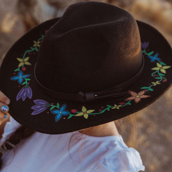 Samples Indigenous Floral felt hat