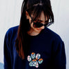 Floral Paw | Embroidered Adult Sweatshirt
