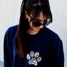  Floral Paw | Embroidered Adult Sweatshirt