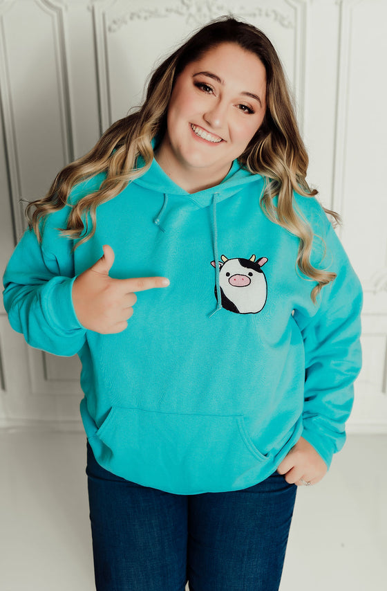 Squishmellow Cow | Embroidered Adult Hoodie