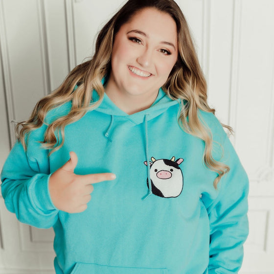 Squishmellow Cow | Embroidered Adult Hoodie