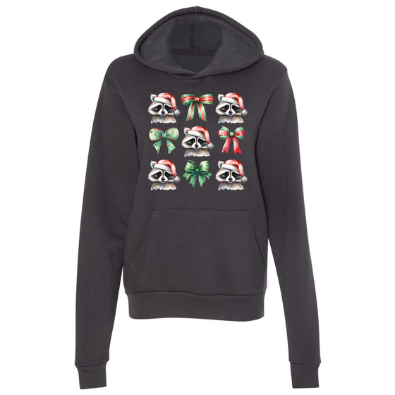 Raccoon Bow Christmas | Adult Sweatshirt