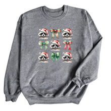  Raccoon Bow Christmas | Adult Sweatshirt