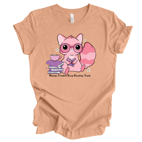 Busy Reading Trash| Adult T-Shirt