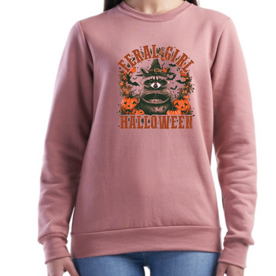 Feral Girl Halloween | Adult Sweatshirt