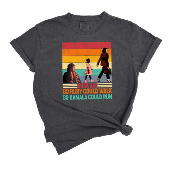 So Kamala could run| Adult T-Shirt