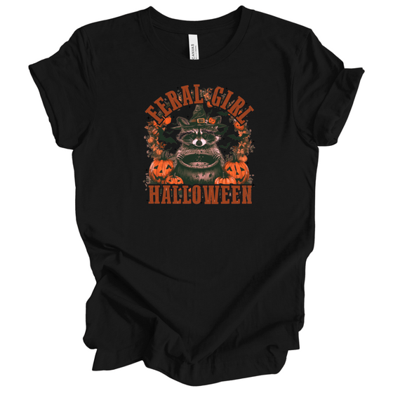 Feral Girl Halloween | Adult T-Shirt