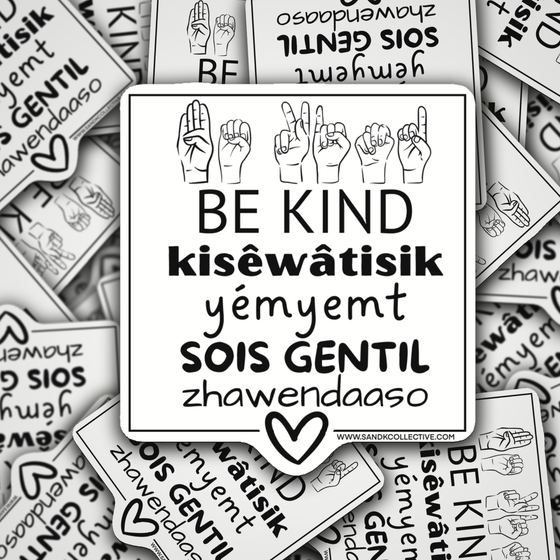 Kindness Languages | Die Cut Stickeru