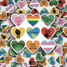  Social Justice Hearts | Die Cut Stickeru
