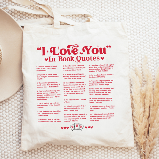 Say I love you with a Book | Tote Bag