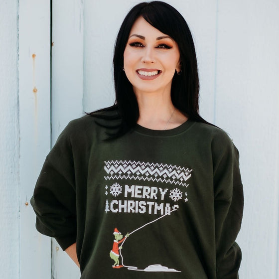 Merry Grinch Christmas | Adult Sweatshirt