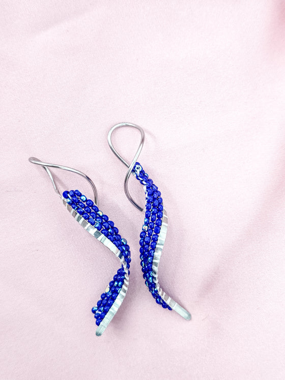 Spiral beaded earrings