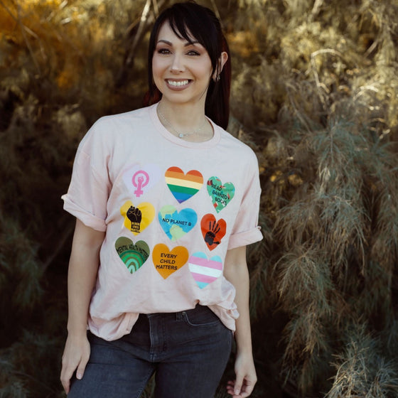 Social Justice Hearts | Adult T-Shirt