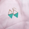 Triangle Dangles Metallic Green