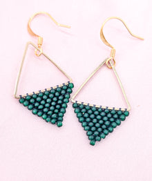  Triangle Dangles Frosted Green