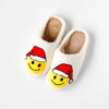 Happy Christmas Smiley | Faux Sherpa Slippers