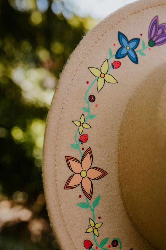 Indigenous Floral felt hat