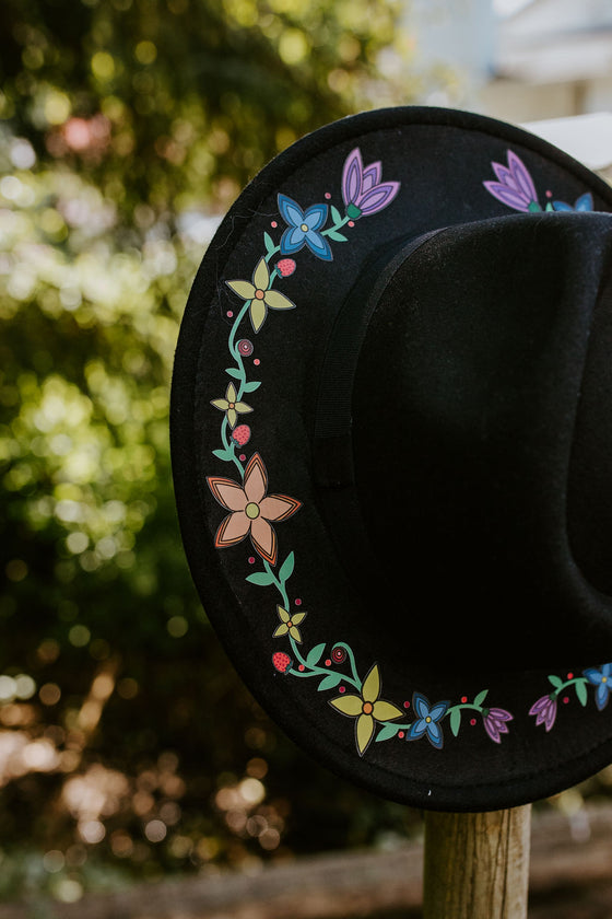 Indigenous Floral felt hat