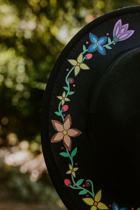 Indigenous Floral felt hat