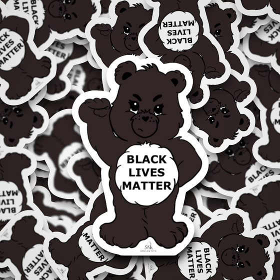 Black Lives Matter bear | Die Cut Sticker - S & K Collective