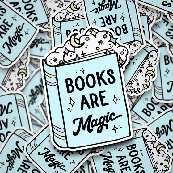 Books are Magic | Dye Cut Sticker - S & K Collective