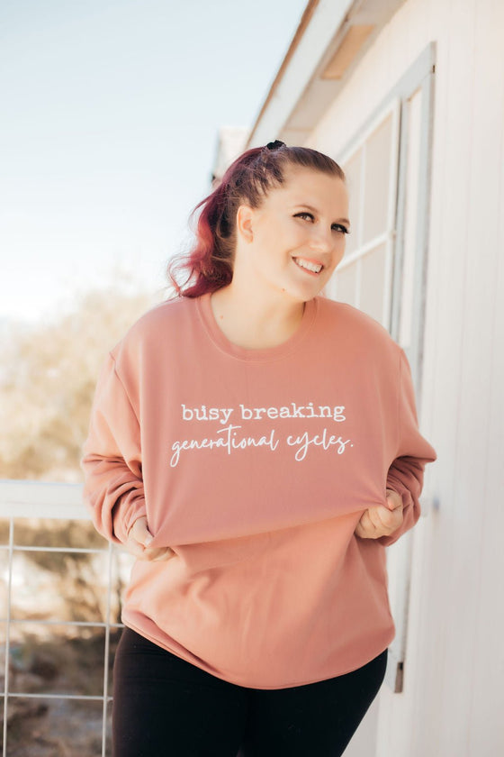 Busy Breaking Generational Cycles | S & K The Label Rose Adult Crew - S & K Collective