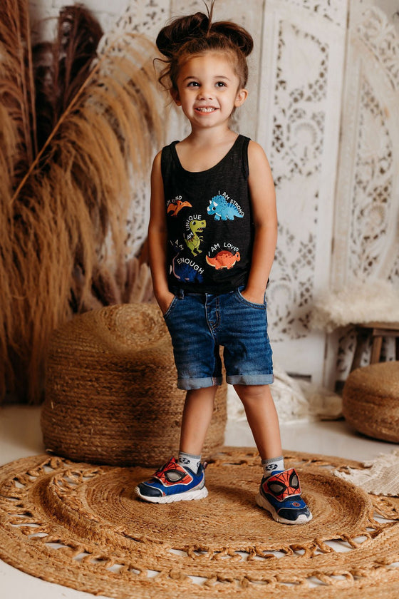 Dino Affirmations | Kids Tanks - S & K Collective