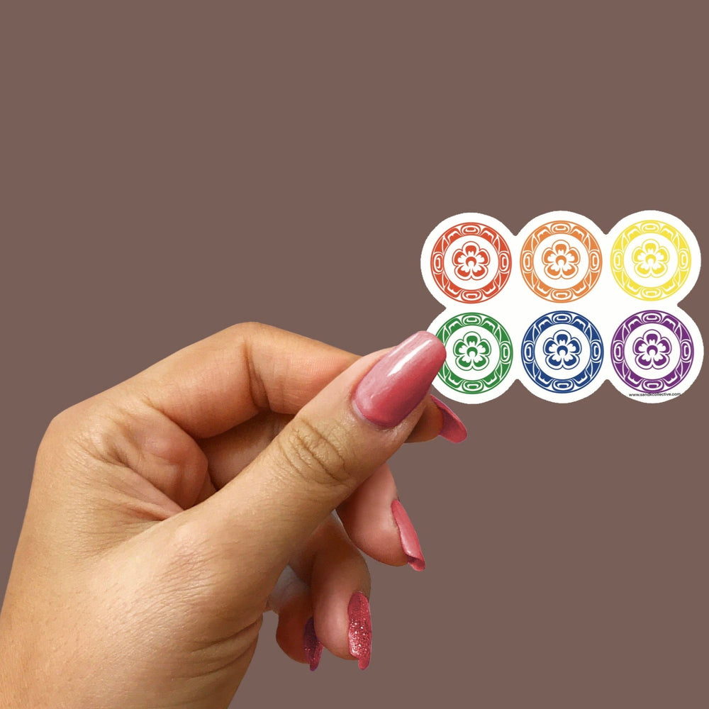 Indigenous Pride Flowers | Die Cut Sticker - S & K Collective