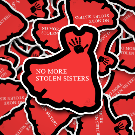 MMIW Red Dress No More Stolen Sisters | Dye Cut Sticker - S & K Collective