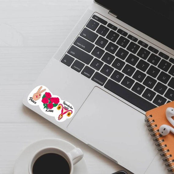 
                  
                    Peace Love and Reproductive Rights | Dye Cut Sticker - S & K Collective
                  
                