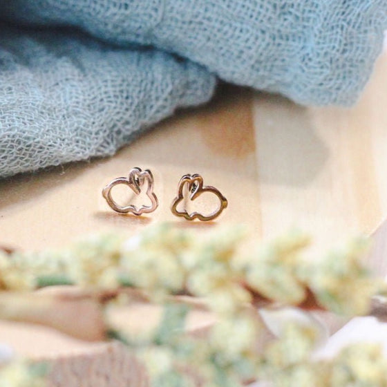 Rose Gold Bunny Cut out Studs - S & K Collective