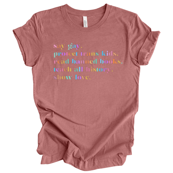 Say Gay | Adult T-Shirt - S & K Collective